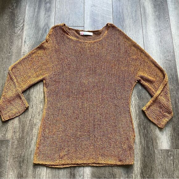 Free People Beach Naomi Tunic Sweater Swim Cover Up Mustard Yellow Gold Medium - Picture 6 of 11